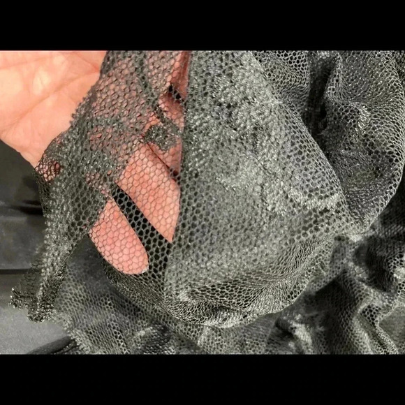 Gunne Sax Jessica McClintock Vintage black Lace Strapless Dress size9 Pr…❤️ - Picture 4 of 14